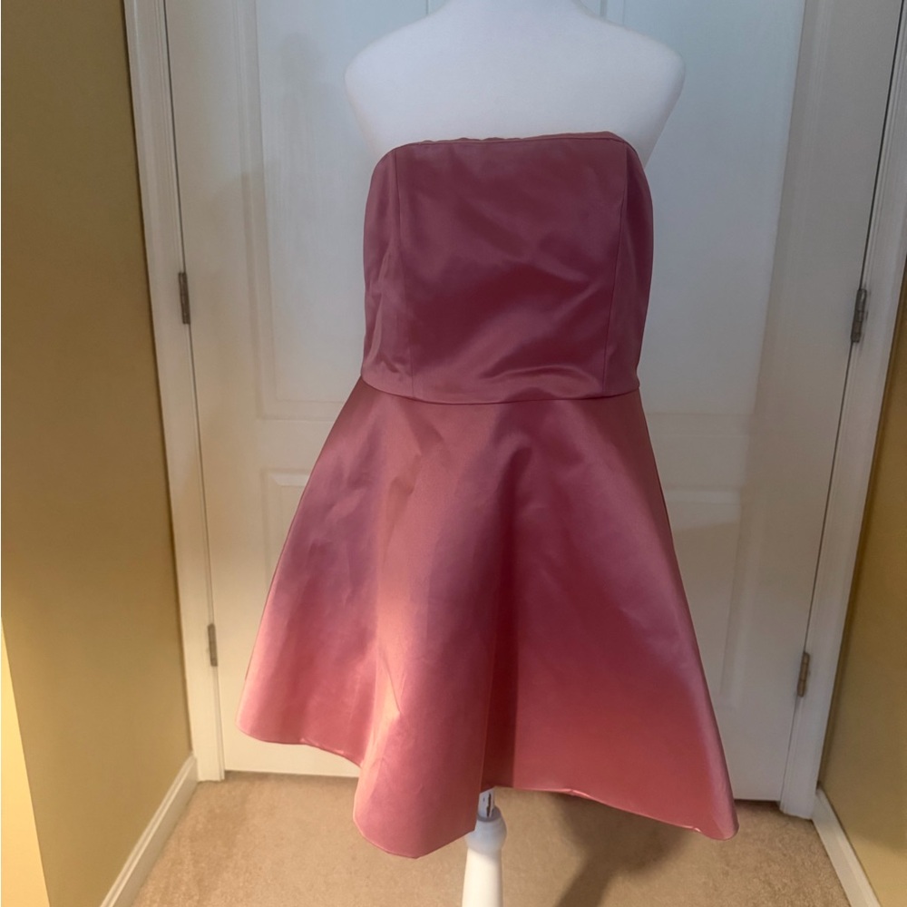 Fashion Nova Backless Blush Pink Satin Dress